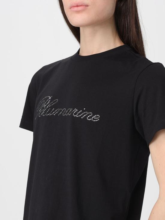 25FW 블루마린 반팔 티셔츠 2T107A N0990 Black - BLUMARINE