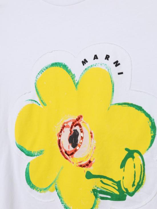 26SS [키즈] 마르니 티셔츠 M01672M00HZ 0M100 White - MARNI