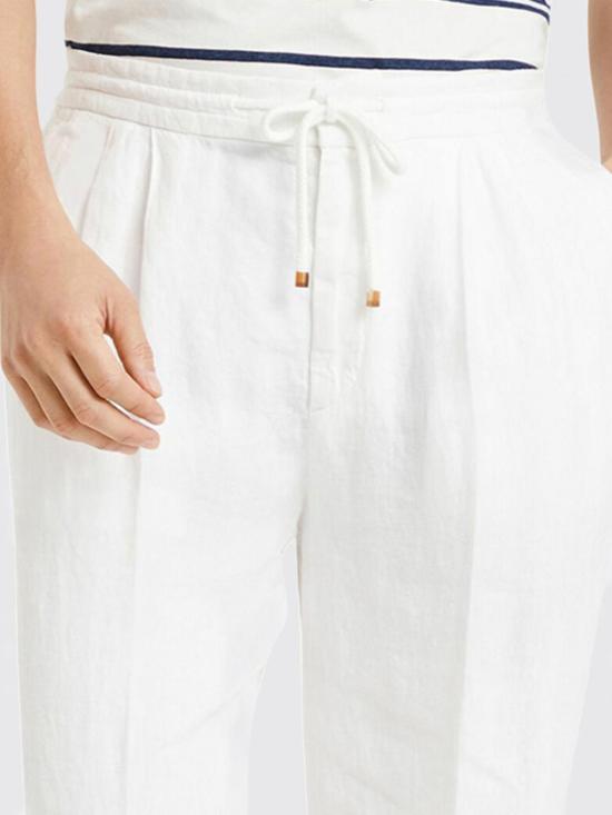 25FW 브루넬로 쿠치넬리 트레이닝/조거 팬츠 M243DE1710 C2200 White - BRUNELLO CUCINELLI