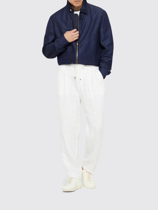 25FW 브루넬로 쿠치넬리 트레이닝/조거 팬츠 M243DE1710 C2200 White - BRUNELLO CUCINELLI