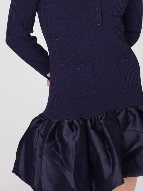 26SS 셀프 포트레이트 롱 원피스 RS26106SBN NAVY Blue - SELF PORTRAIT