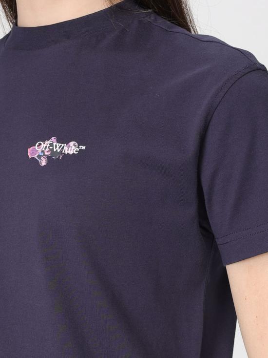 26SS 오프화이트 반팔 티셔츠 OWAA089S26JER006 4901 Navy - OFF WHITE