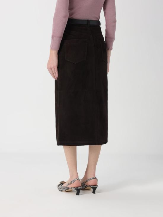 26SS 셀프 포트레이트 미디 스커트 RS26091MSKBR Brown - SELF PORTRAIT