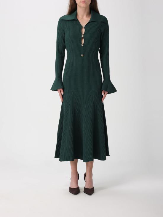 26SS 셀프 포트레이트 롱 원피스 RS26138MAG Green