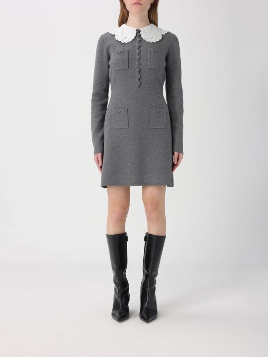 26SS 셀프 포트레이트 롱 원피스 RS26106SGR Grey