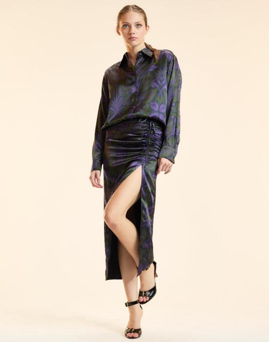  신시아 로리 미디 스커트 신시아 로울리 사이렌 러플 스커트