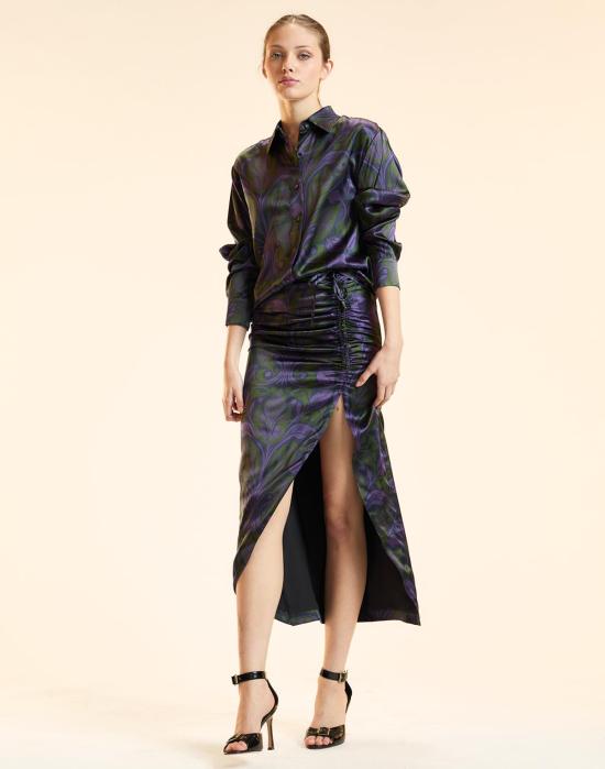  신시아 로리 미디 스커트 신시아 로울리 사이렌 러플 스커트 - CYNTHIA ROWLEY