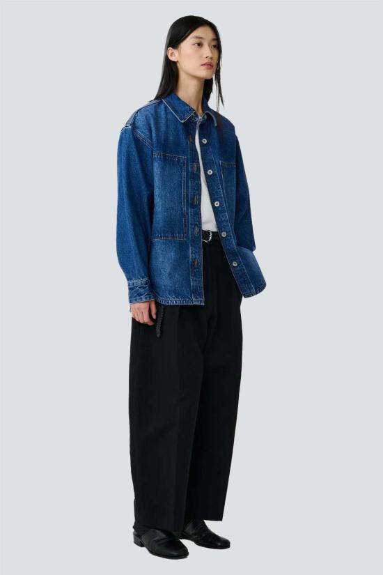  스튜디오 니콜슨 데님 자켓 파소 데님 패치 포켓 셔츠 - STUDIO NICHOLSON