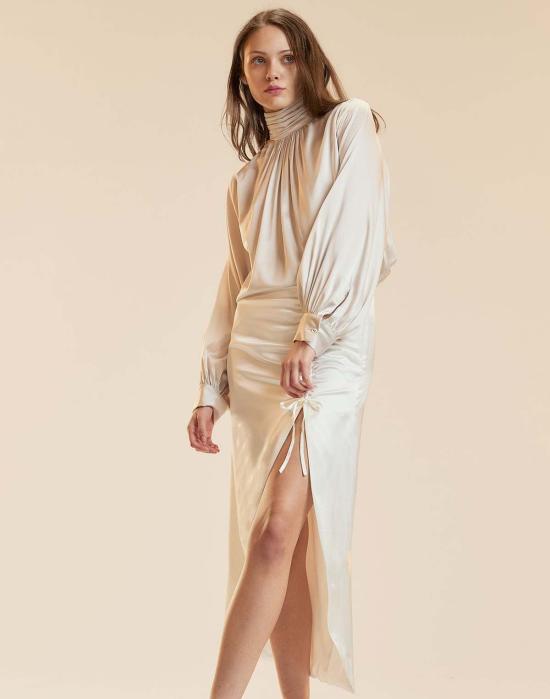  신시아 로리 롱 스커트 신시아 로울리 사이렌 러플  화이트 - CYNTHIA ROWLEY