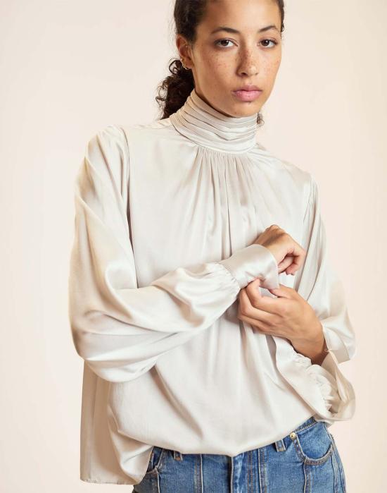  신시아 로리 블라우스 신시아 로울리 먼로 실크  화이트 - CYNTHIA ROWLEY