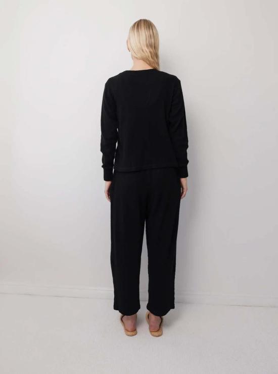  울 하이드 가디건 울 가죽 안감 스웨터 - WOL HIDE