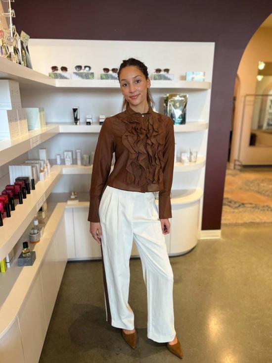  티더블유피 블라우스 트위프 러플 패티 - TWP