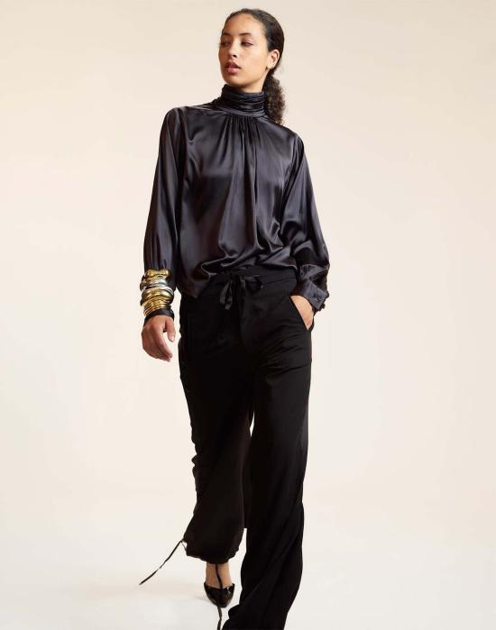  신시아 로리 블라우스 신시아 로울리 먼로 실크  블랙 - CYNTHIA ROWLEY