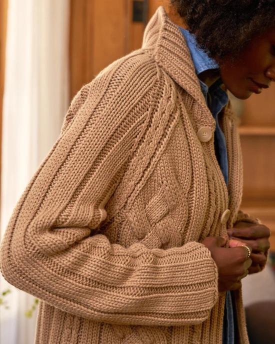  프랭크 앤 에일린 가디건 프랭크 & 아일린 미니 코츠월드 카디건 카멜 - FRANK & EILEEN