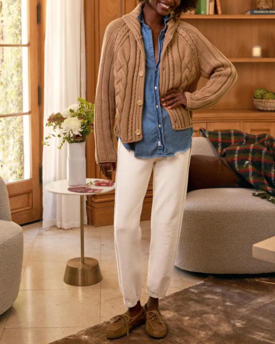  프랭크 앤 에일린 가디건 프랭크 & 아일린 미니 코츠월드 카디건 카멜 - FRANK & EILEEN