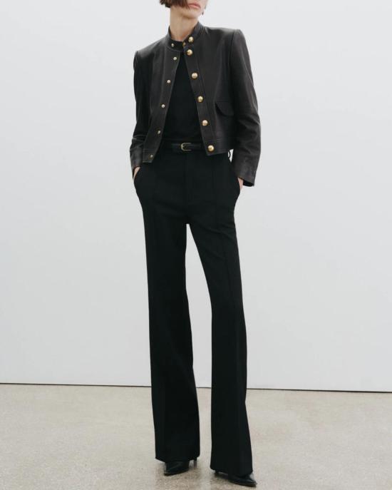  닐리로탄 가죽 자켓 닐리 로탄 해들리 블랙 가죽 크롭 재킷 - NILI LOTAN