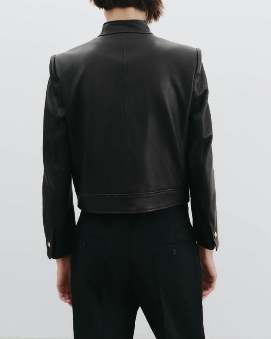  닐리로탄 가죽 자켓 닐리 로탄 해들리 블랙 가죽 크롭 재킷 - NILI LOTAN