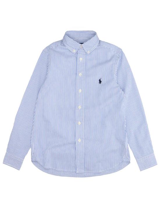 26SS [키즈] 폴로 랄프로렌 셔츠 323 819240 001 094 001 BSR BLUE WHITE