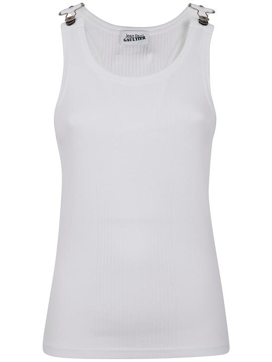 26SS 장 폴 고티에 민소매 티셔츠 25 03 U TO380 J014 098 01 WHITE - JEAN PAUL GAULTIER