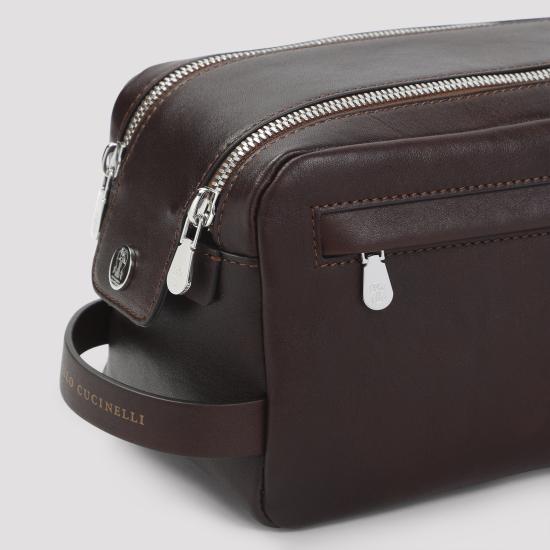 26SS 브루넬로 쿠치넬리 뷰티 케이스 MWCIBU334 C8457 BROWN - BRUNELLO CUCINELLI