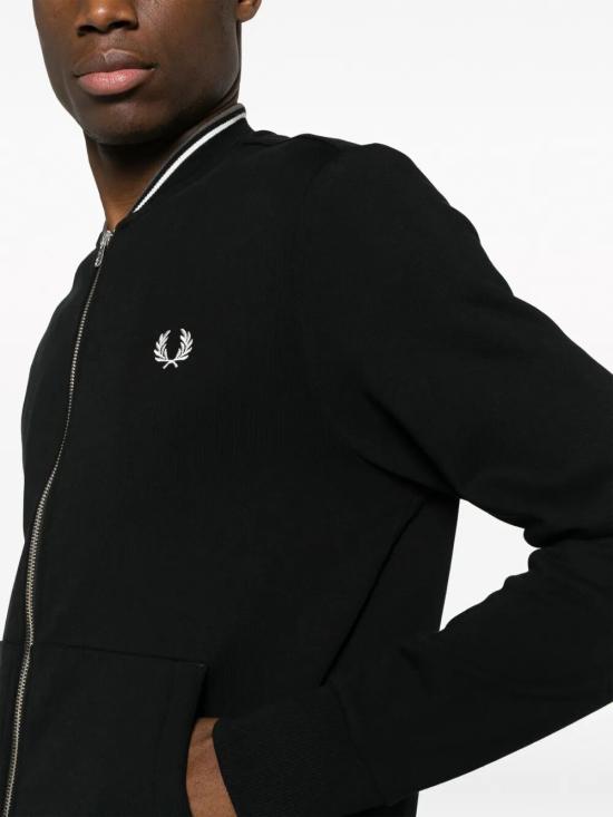 26SS 프레드페리 후드 티셔츠 J7504 096 184 BLACK - FRED PERRY