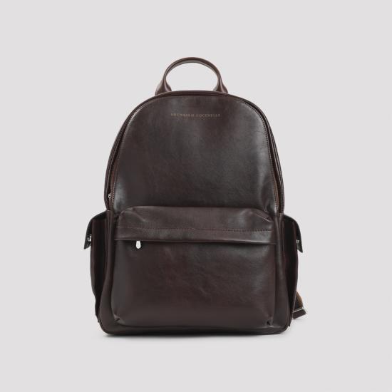 26SS 브루넬로 쿠치넬리 카프스킨 백팩 MBCIBU243 C8457 BROWN - BRUNELLO CUCINELLI