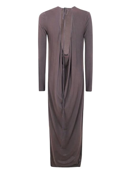 26SS 우마 왕 롱 원피스 UP5038 097 UW600 BROWN - UMA WANG