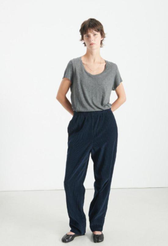  아메리칸 빈티지 반팔 티셔츠 잭슨빌 반팔 스쿱넥 티셔츠 차콜 색상 - AMERICAN VINTAGE