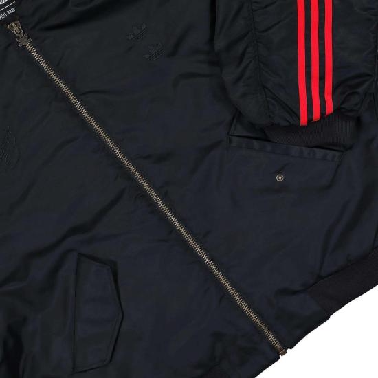 아디다스 봄버 자켓 X 윌리 차바리아 새틴 봄버 재킷 블랙 - ADIDAS