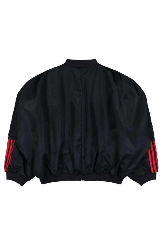  아디다스 봄버 자켓 X 윌리 차바리아 새틴 봄버 재킷 블랙 - ADIDAS