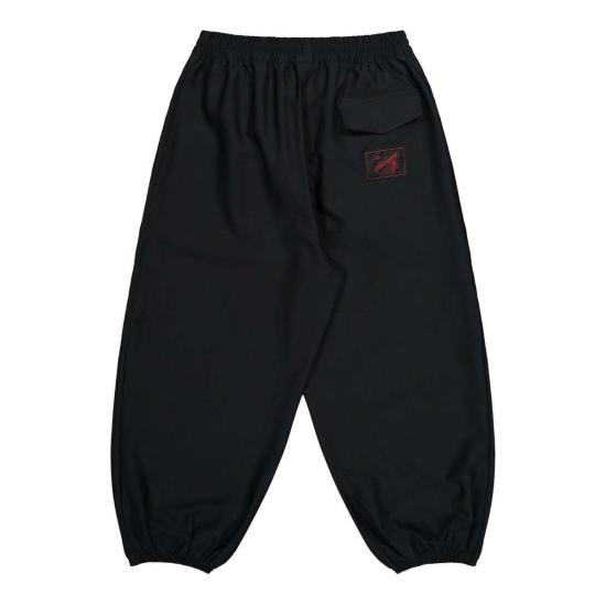  아디다스 트레이닝/조거 팬츠 윌리 차바리아 신축성 허리밴드 트랙 팬츠 블랙 - ADIDAS