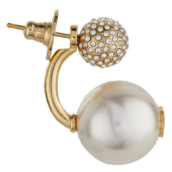 26SS 지미추 이어링 AURI EARRING S JIQGOLD WHITE CRYSTAL White - JIMMY CHOO