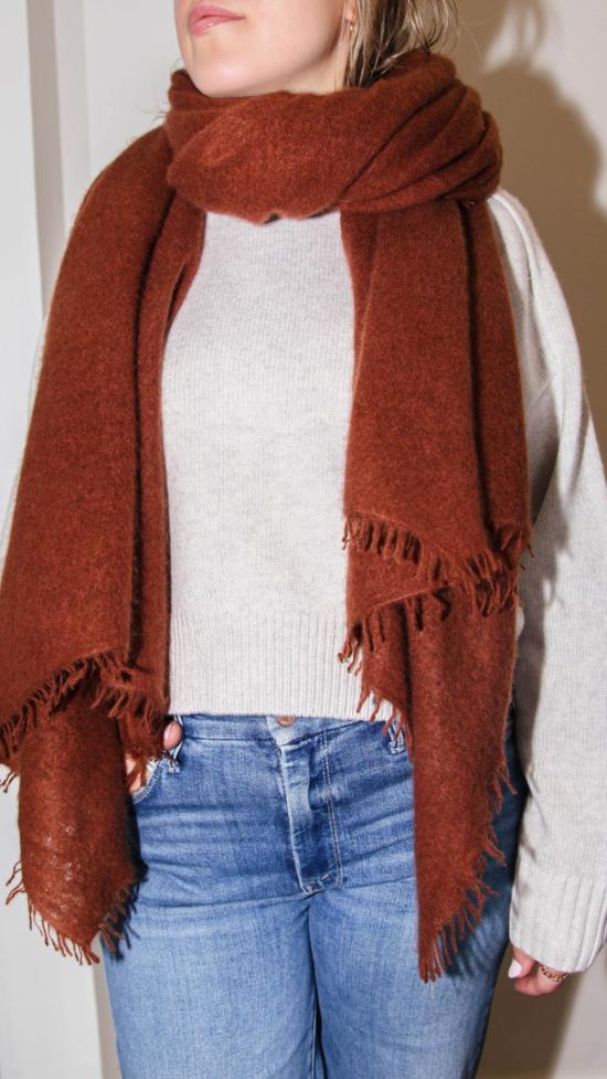  코뮤니테 머플러/스카프 커뮤니티 캐시미어 펠트 스톨 시나몬 - COMMUNITE