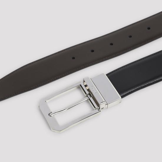 26SS 에르메네질도제냐 가죽 벨트 LHVIC B011PZ BROWN - ERMENEGILDO ZEGNA