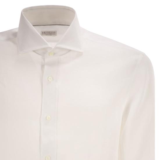 26SS 브루넬로 쿠치넬리 긴팔 셔츠 MM6840627 WHITE - BRUNELLO CUCINELLI