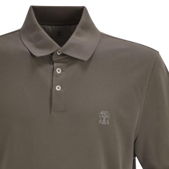26SS 브루넬로 쿠치넬리 폴로 티셔츠 ME8548788 KAKI GREEN - BRUNELLO CUCINELLI