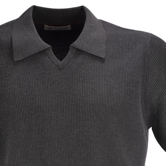 26SS 브루넬로 쿠치넬리 폴로 티셔츠 M29400015 DARK GREY - BRUNELLO CUCINELLI