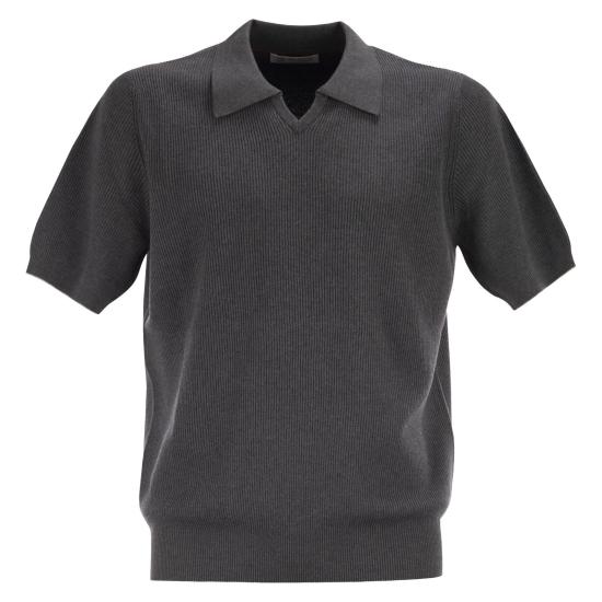 26SS 브루넬로 쿠치넬리 폴로 티셔츠 M29400015 DARK GREY