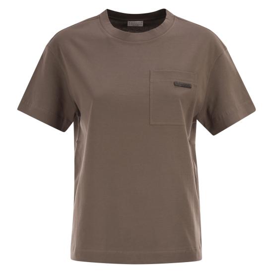 26SS 브루넬로 쿠치넬리 폴로 티셔츠 M0T81EC710 BROWN