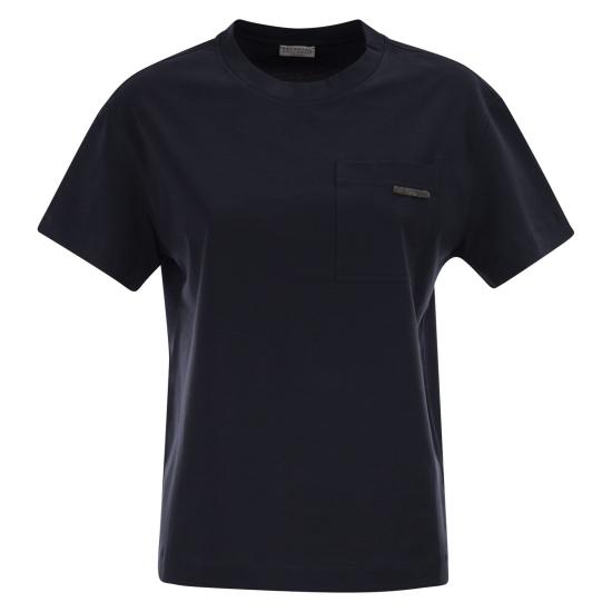 26SS 브루넬로 쿠치넬리 폴로 티셔츠 M0T81EC710 BLUE