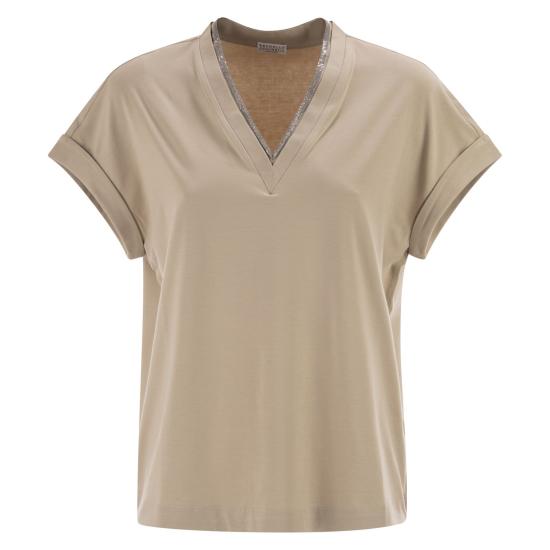 26SS 브루넬로 쿠치넬리 폴로 티셔츠 M0T18BD222 BEIGE