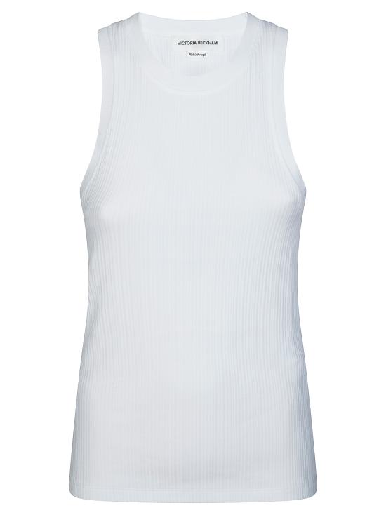 26SS 빅토리아 베컴 민소매 티셔츠 1126JTP007081A BIANCO