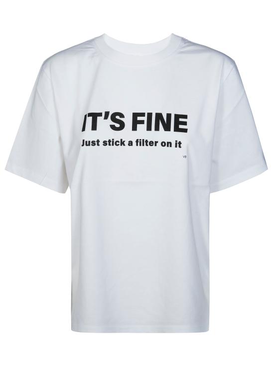 26SS 빅토리아 베컴 반팔 티셔츠 1126JTS007232A BIANCO