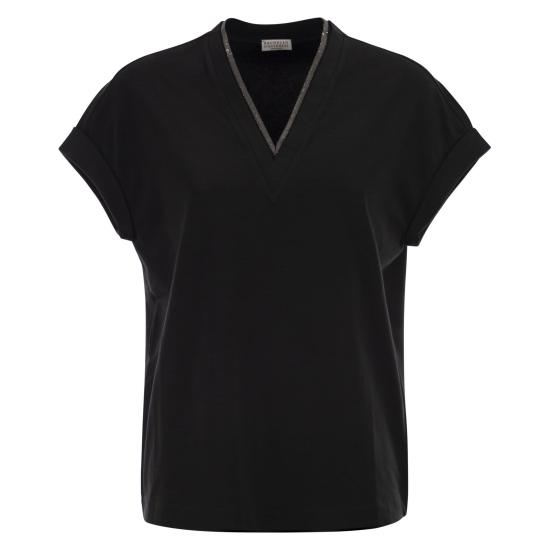  브루넬로 쿠치넬리 폴로 티셔츠 M0T18BD222 BLACK