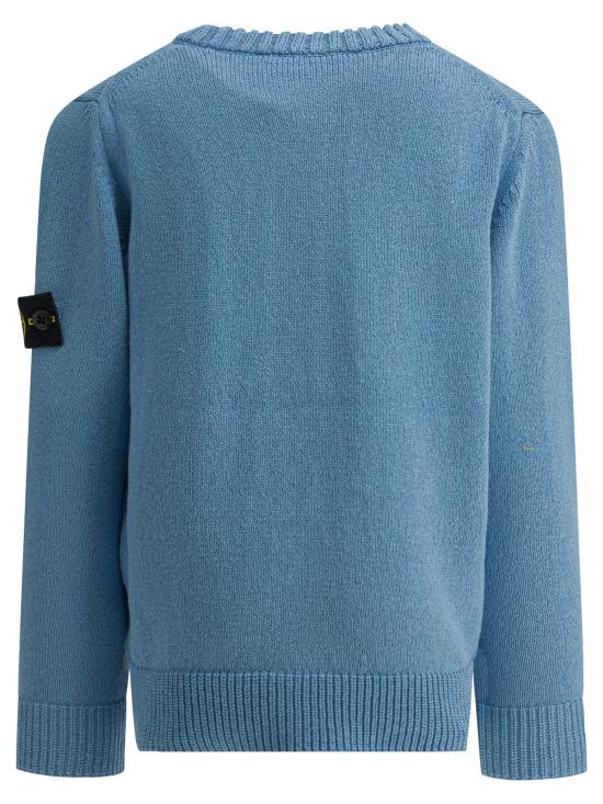 26SS [키즈] 스톤 아일랜드 캐시미어 니트 5100005KS00D3V004A Light blue - STONE ISLAND