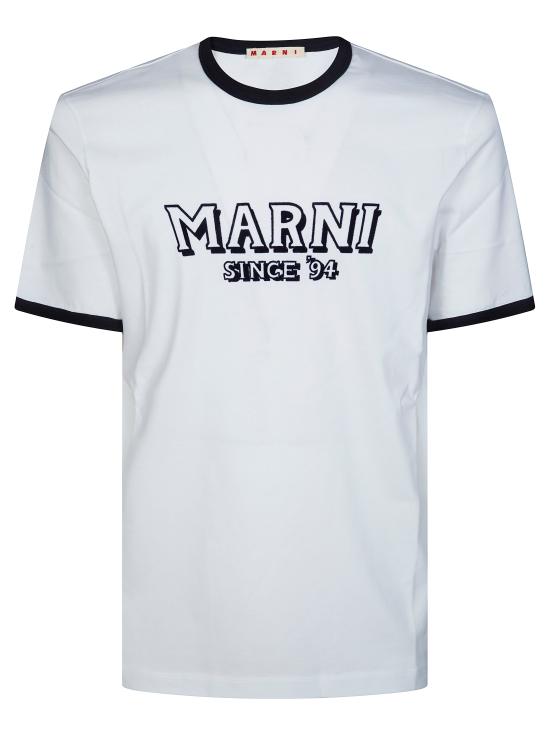 26SS 마르니 반팔 티셔츠 HUMU0198MPUSCY91 LOW01 BIANCO