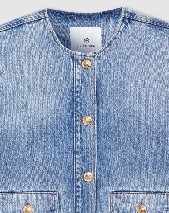26SS 애니빙 자켓 A0111565WHD33 Washed blue - ANINE BING