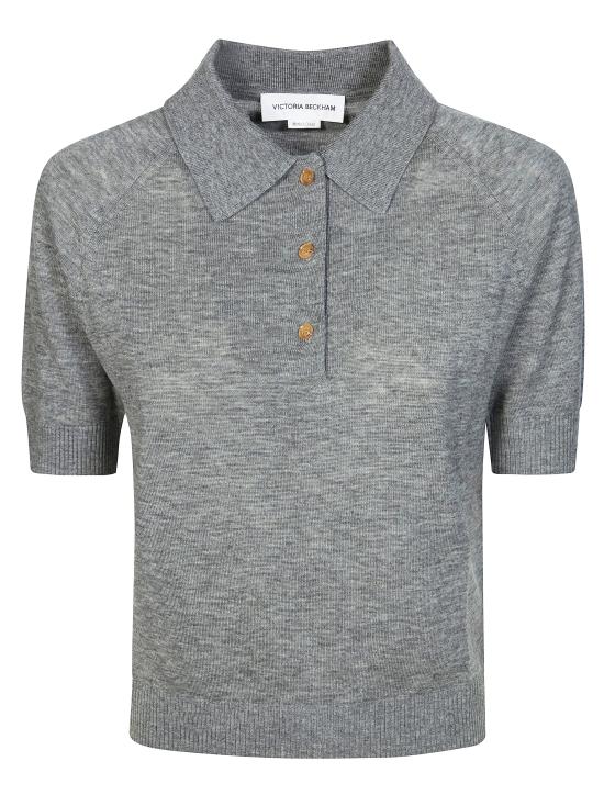 26SS 빅토리아 베컴 폴로 티셔츠 1126KTP007013A 2456 GRIGIO