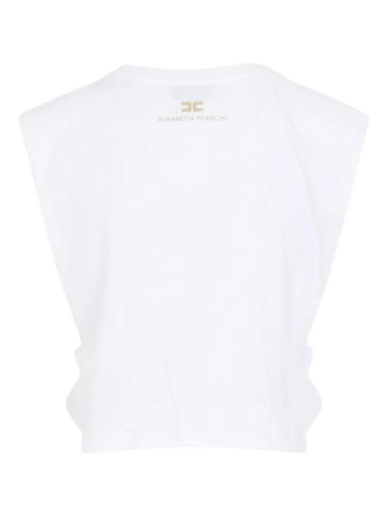 26SS 엘리자베타프랜치 민소매 티셔츠 MA01161E2 270 CHALK - ELISABETTA FRANCHI