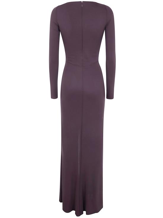 26SS 엘리자베타프랜치 롱 원피스 ABR1461E2 EV9 DARK CHOCOLATE - ELISABETTA FRANCHI